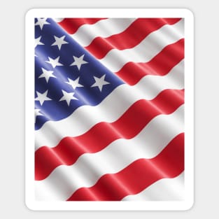 3D American Flag Sticker